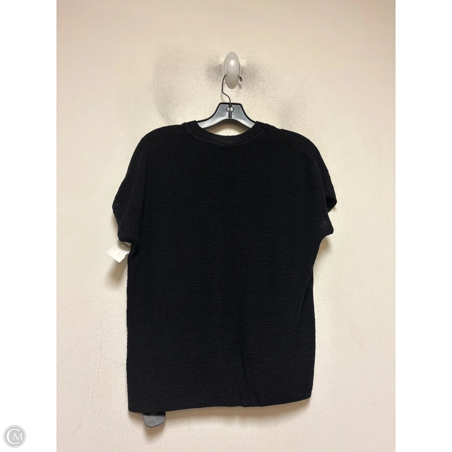 Top Short Sleeve By Banana Republic In Black, Size: M