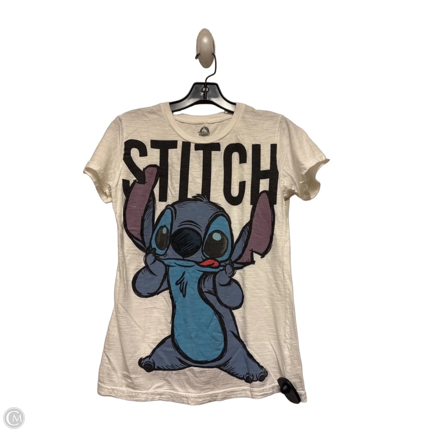 Top Short Sleeve By Disney Store In Blue & White, Size: S