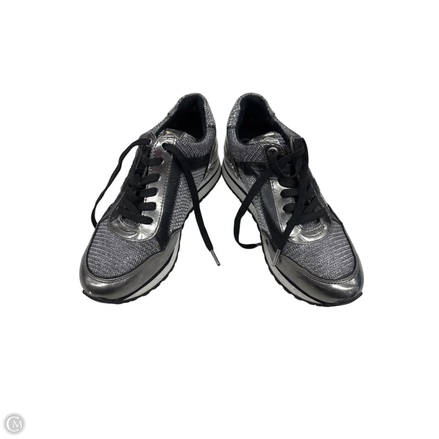 Shoes Sneakers By Michael By Michael Kors In Black & Silver, Size: 6