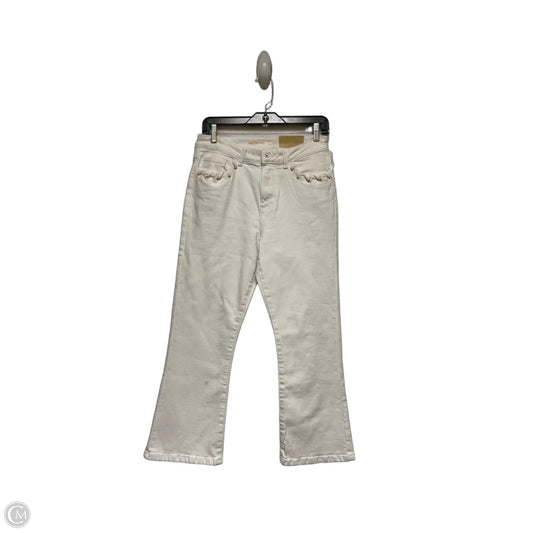 Jeans Cropped By Michael By Michael Kors In White, Size: 4