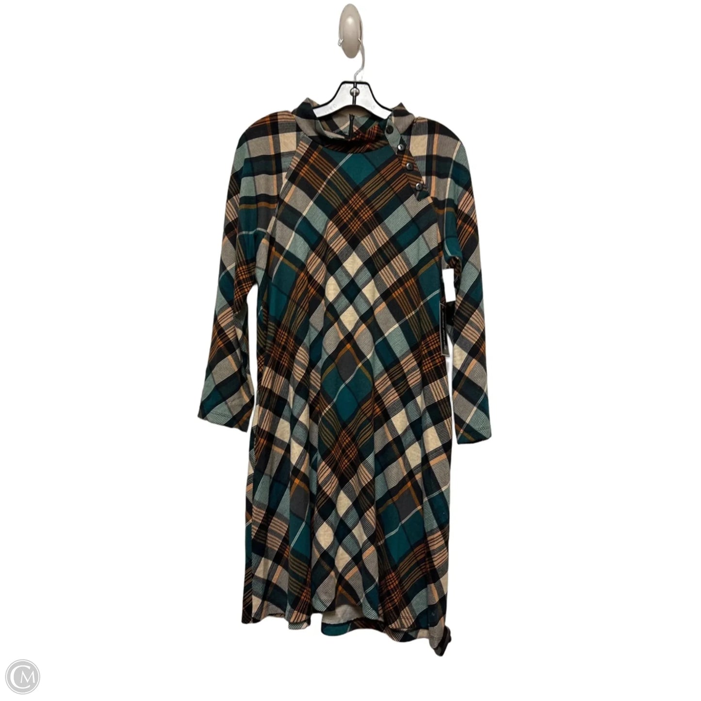 Dress Casual Short By Jessica Howard In Plaid Pattern, Size: L
