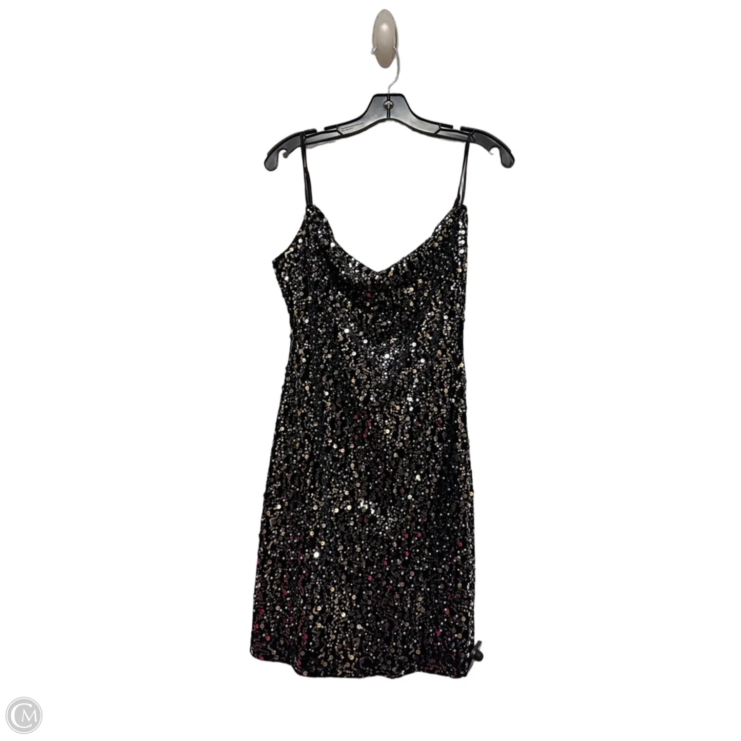 Dress Casual Short By City Studio In Black & Silver, Size: Xl