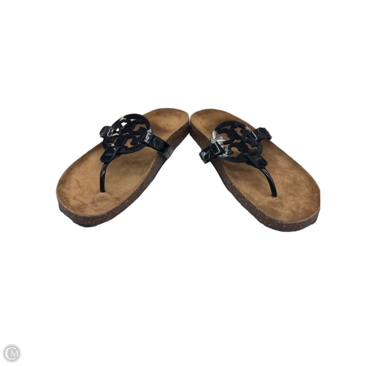 Sandals Flats By Tory Burch In Black, Size: 8.5