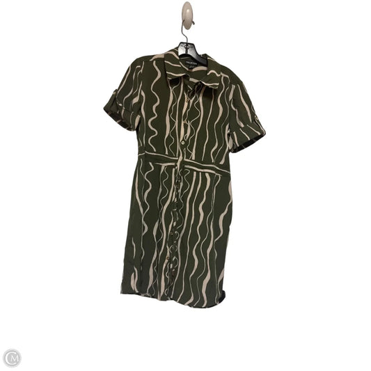 Dress Designer By Halston In Cream & Green, Size: M