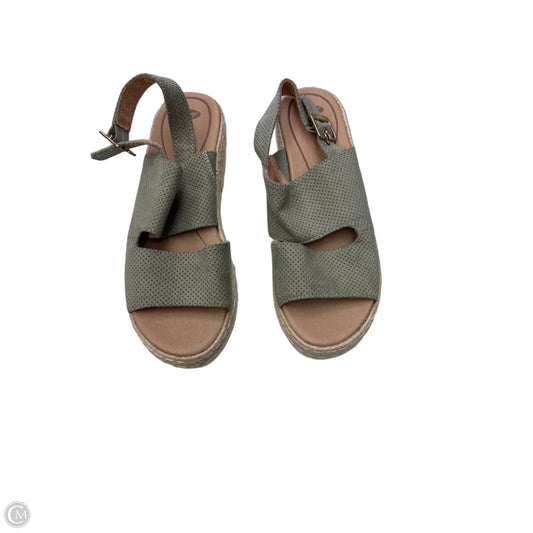 Sandals Heels Platform By Dr Scholls In Green, Size: 9