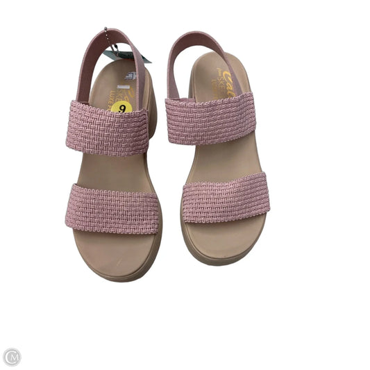Sandals Heels Wedge By Skechers In Pink, Size: 9
