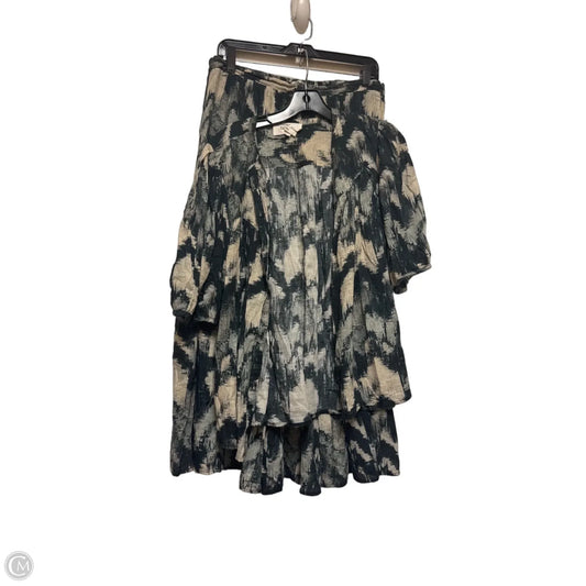 Skirt Maxi By Clothes Mentor In Black & Cream, Size: 12