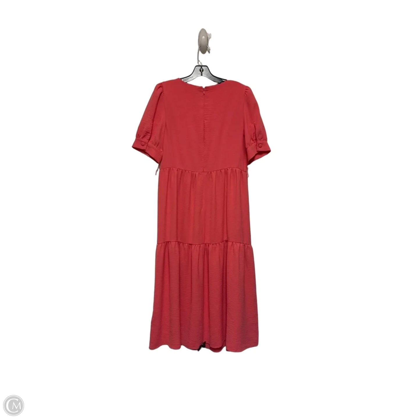 Dress Casual Midi By Dkny In Coral, Size: L