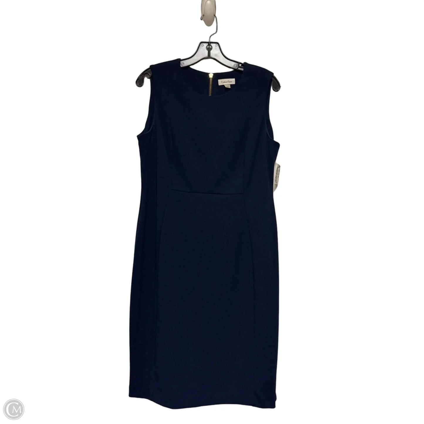 Dress Casual Midi By Calvin Klein In Navy, Size: Xl