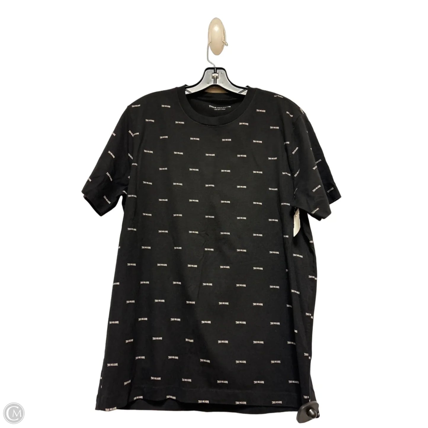 Top Short Sleeve Basic By True Religion In Black & White, Size: L