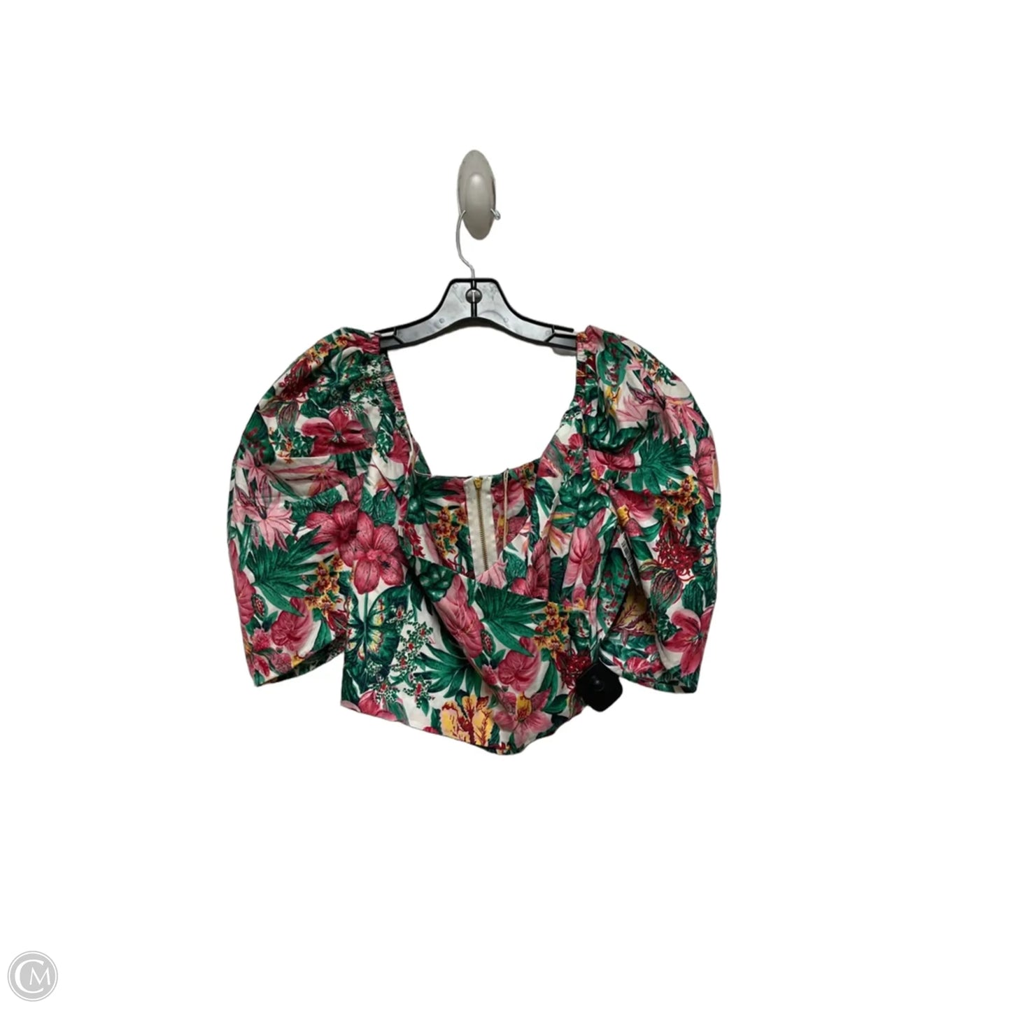 Top Short Sleeve By Clothes Mentor In Floral Print, Size: M