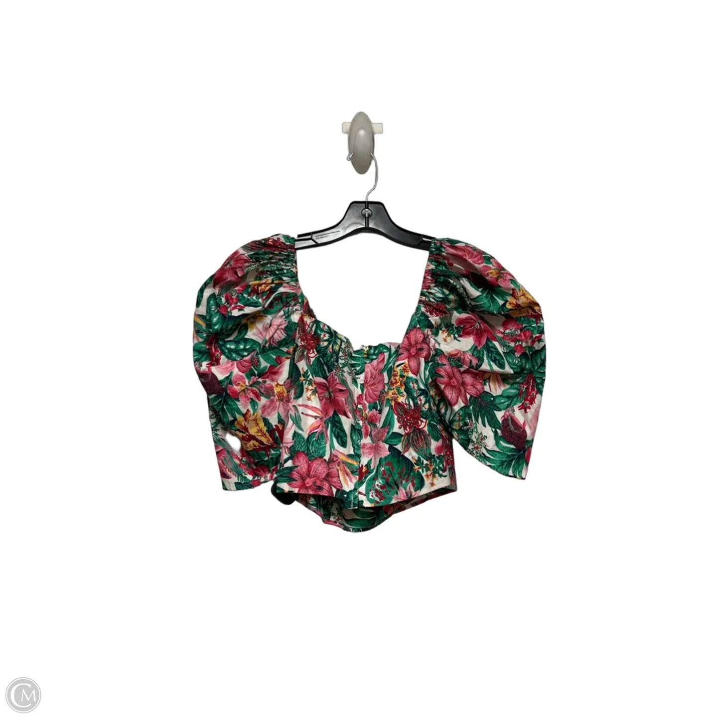 Top Short Sleeve By Clothes Mentor In Floral Print, Size: M