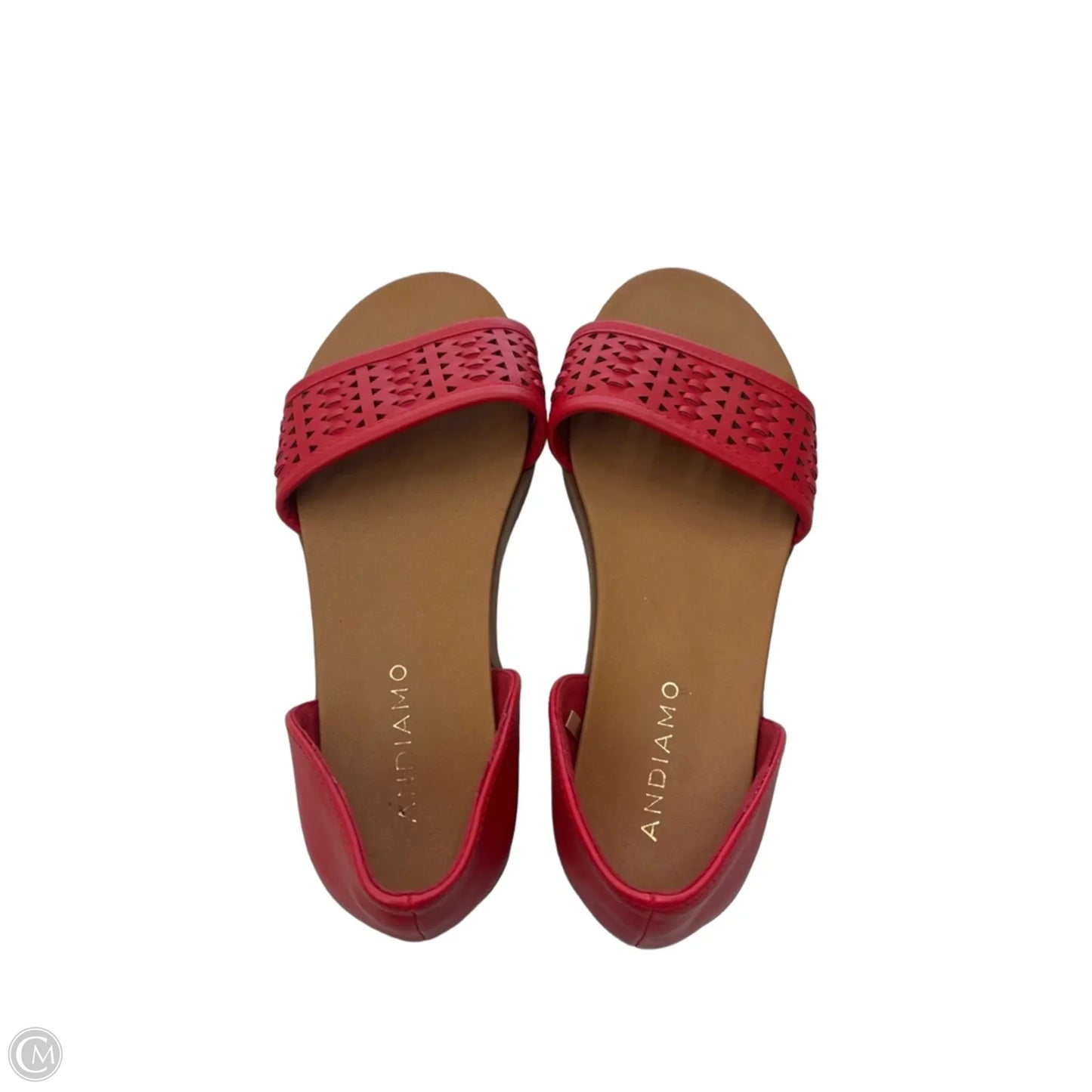 Sandals Flats By Andiamo In Red, Size: 7