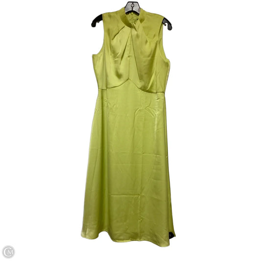 Dress Casual Midi By Banana Republic In Chartreuse, Size: M
