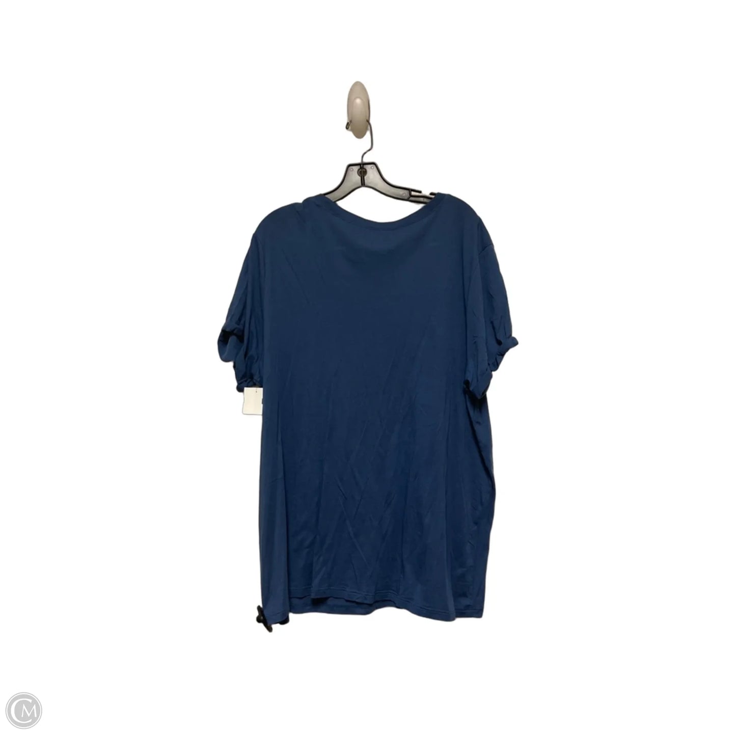 Top Short Sleeve By Disney In Blue, Size: 2x
