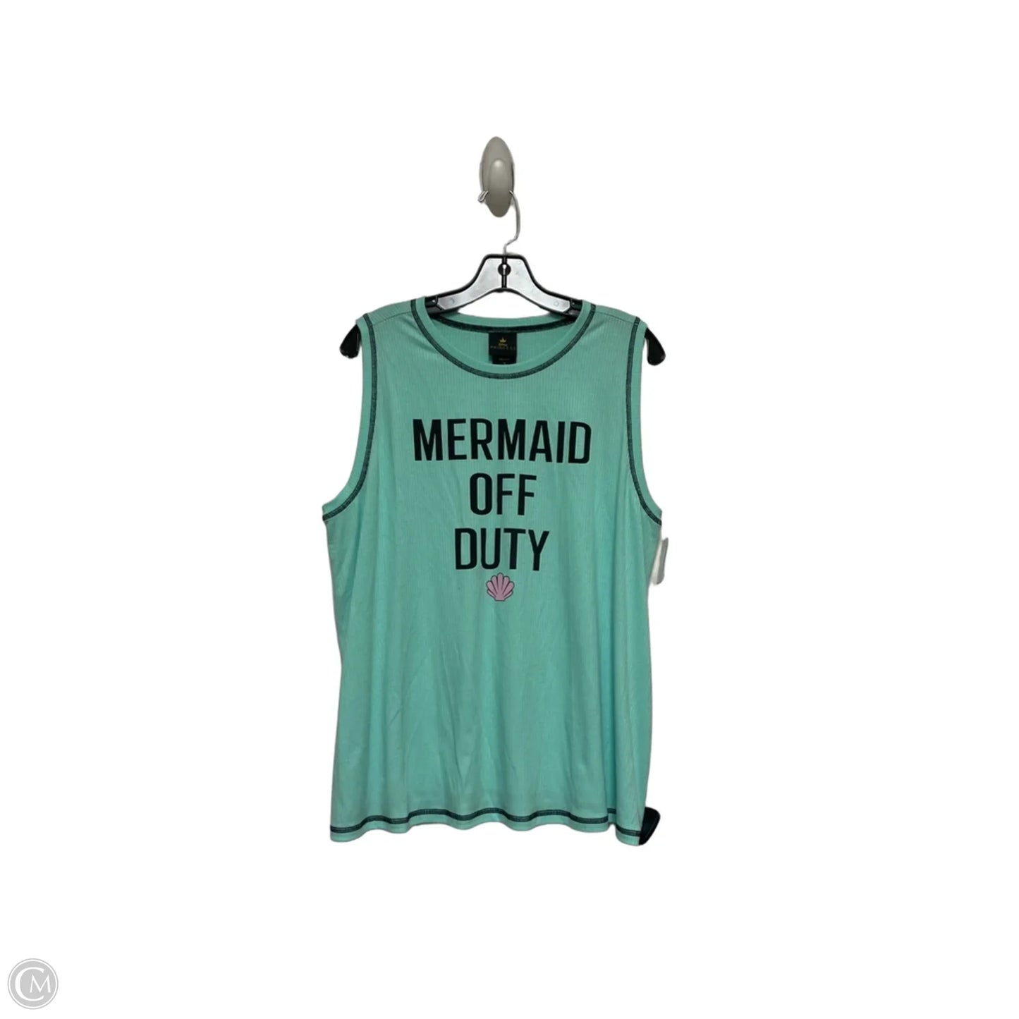 Top Sleeveless Basic By Disney Store In Aqua, Size: 2x