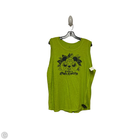 Top Sleeveless Basic By Disney Store In Green, Size: 2x