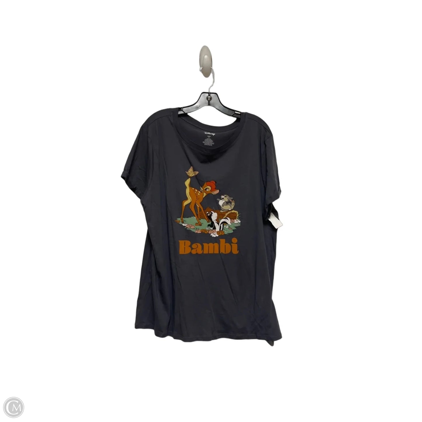Top Short Sleeve Basic By Disney In Grey, Size: 2x