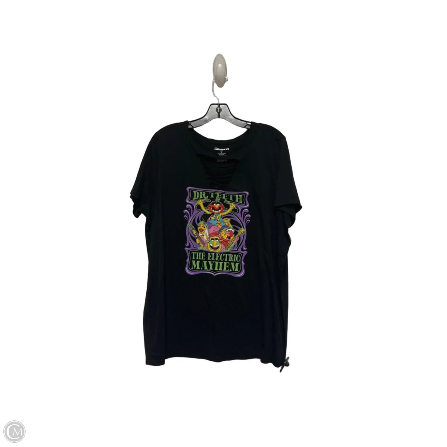 Top Short Sleeve Basic By Disney In Black, Size: 2x