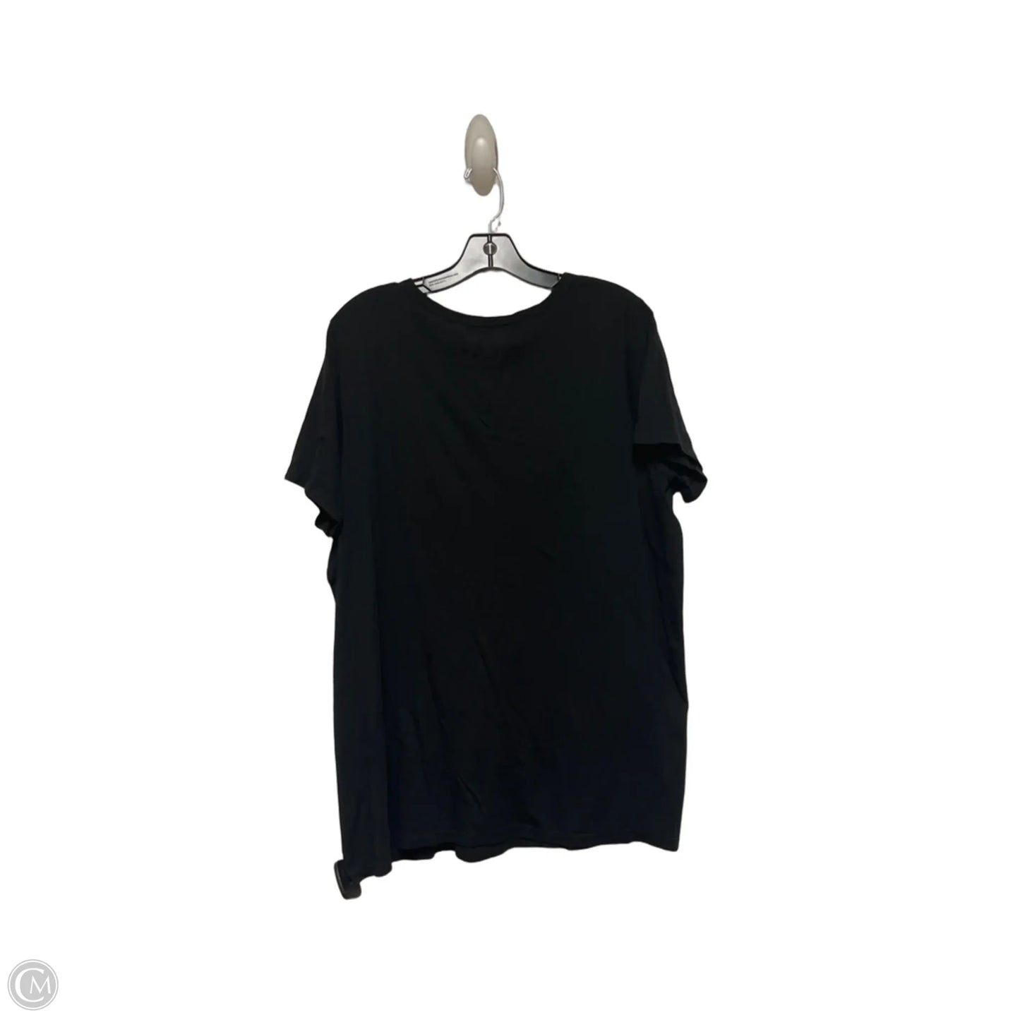 Top Short Sleeve Basic By Disney In Black, Size: 2x