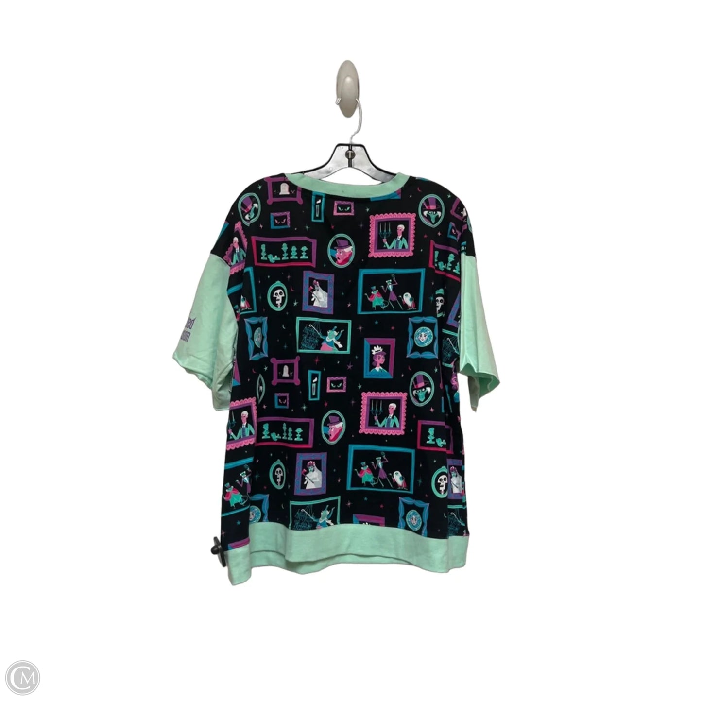 Top Short Sleeve By Disney Store In Black & Green, Size: Xl