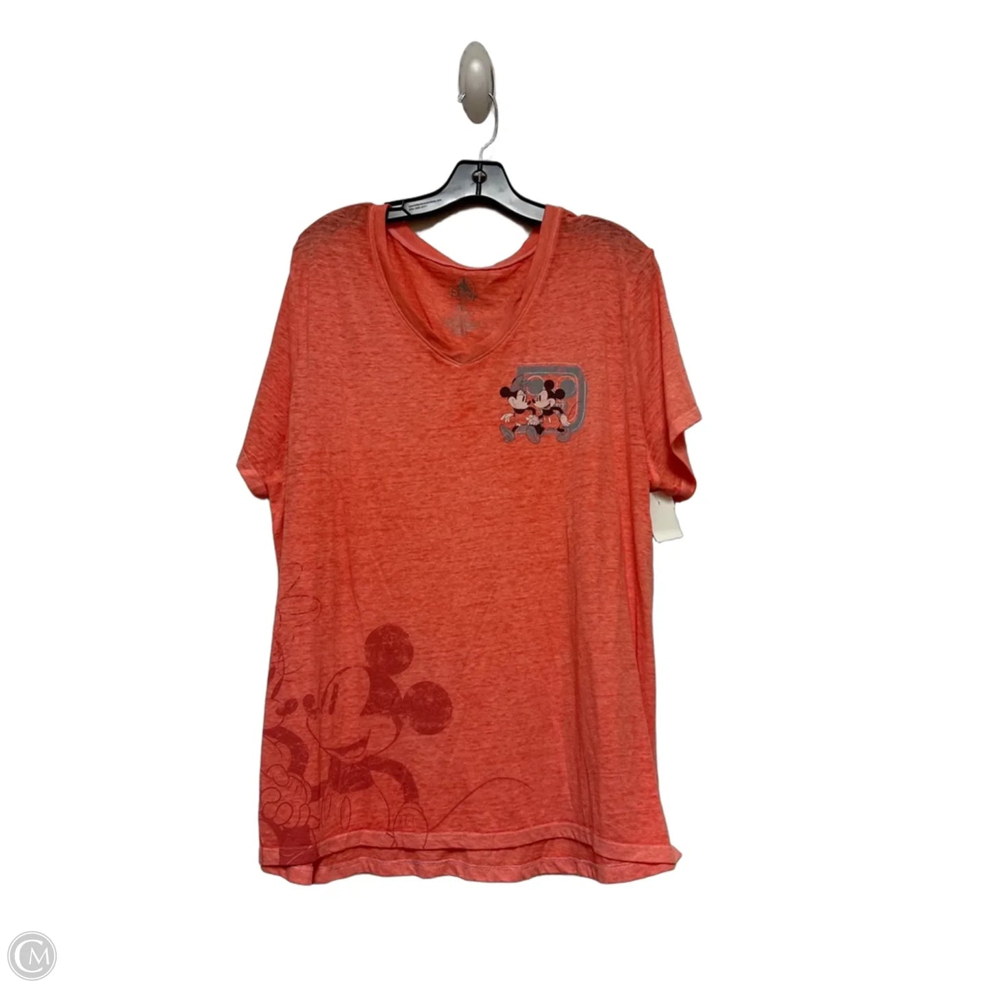 Top Short Sleeve Basic By Disney Store In Orange, Size: 2x