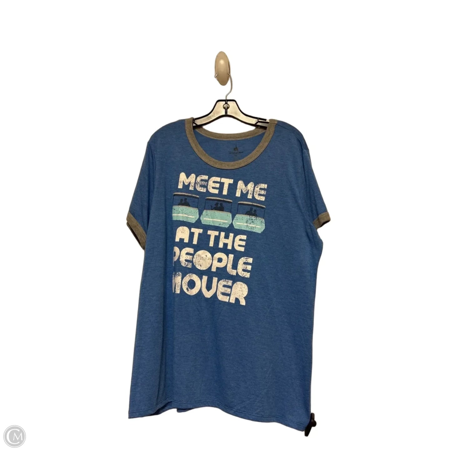 Top Short Sleeve Basic By Disney Store In Blue, Size: 2x