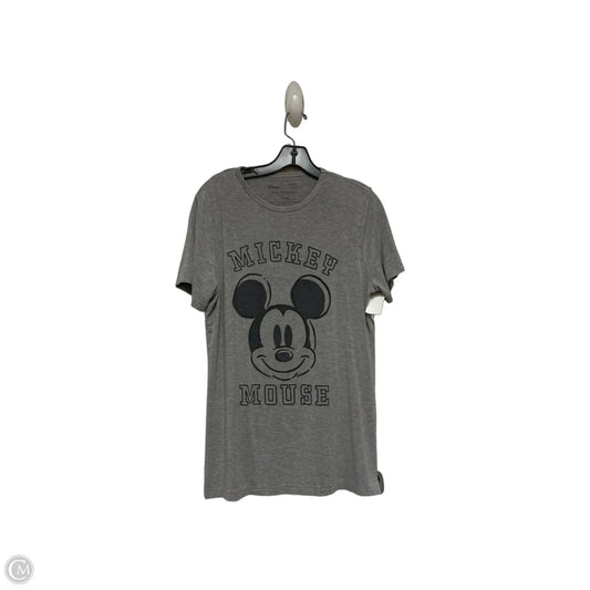 Top Short Sleeve Basic By Disney In Black & Grey, Size: S
