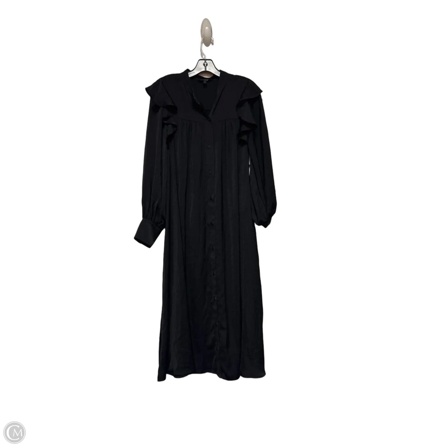 Dress Casual Midi By Banana Republic In Black, Size: S