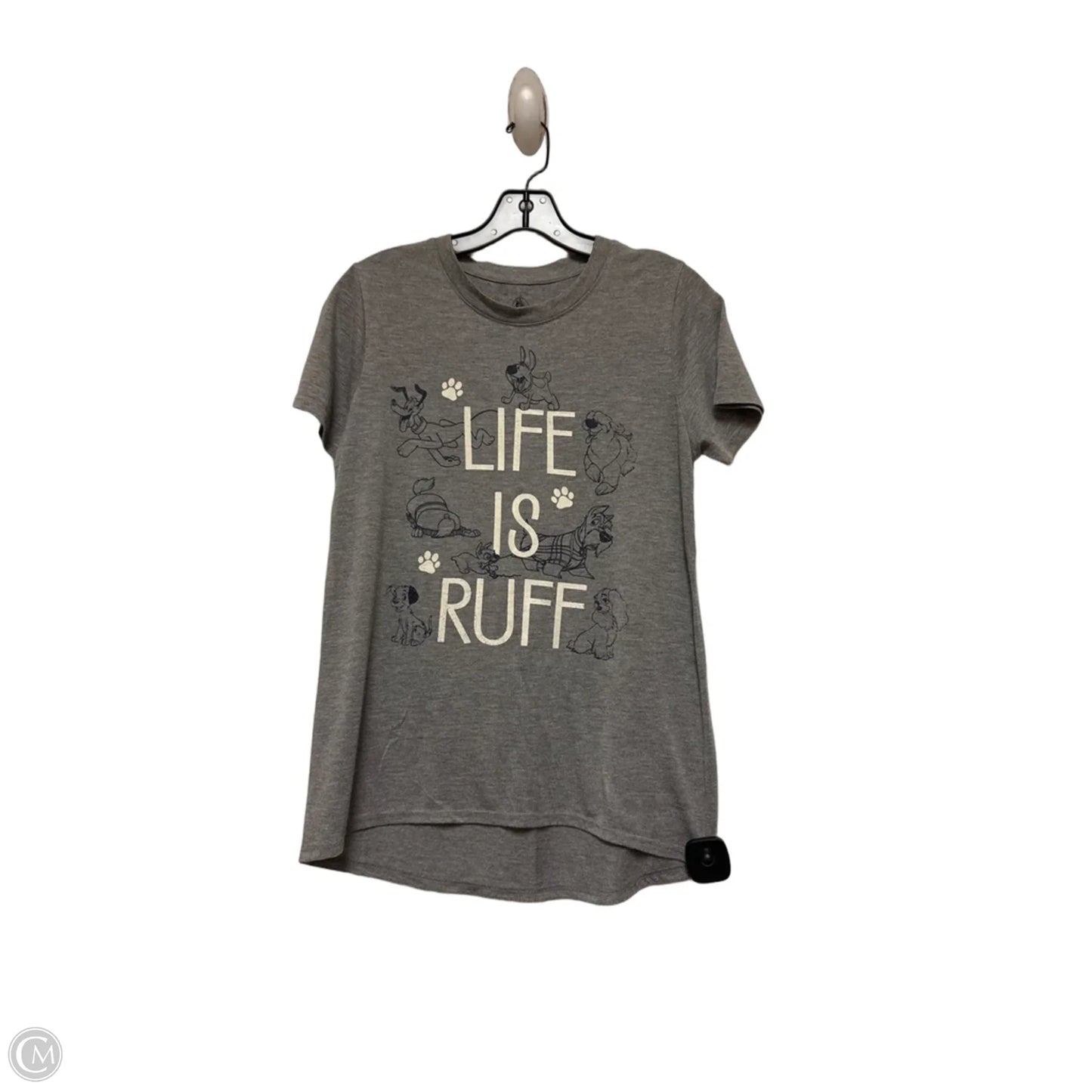 Top Short Sleeve Basic By Disney Store In Grey, Size: S