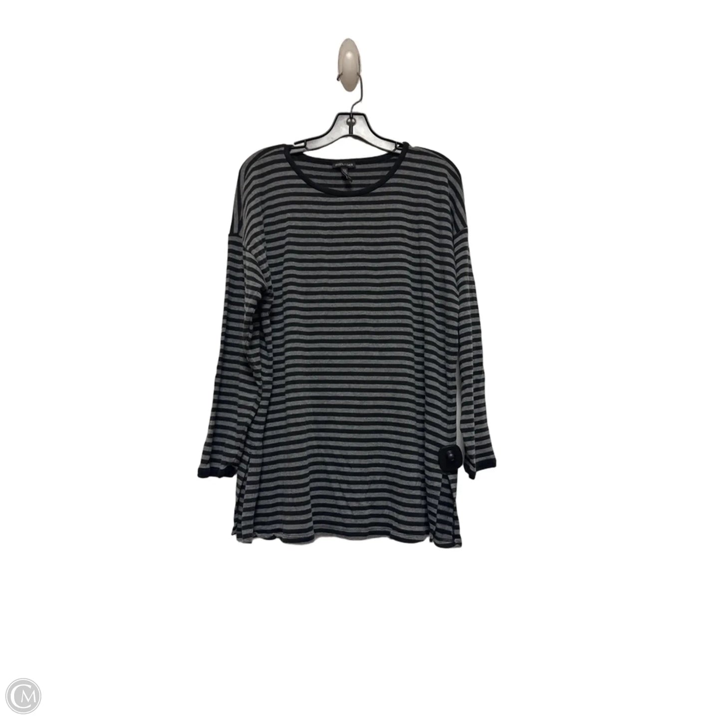 Top Long Sleeve By Eileen Fisher In Striped Pattern, Size: L