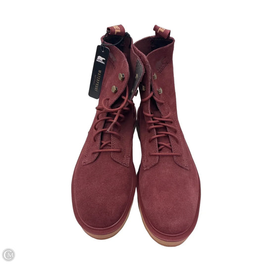 Boots Ankle Flats By Sorel In Maroon, Size: 6