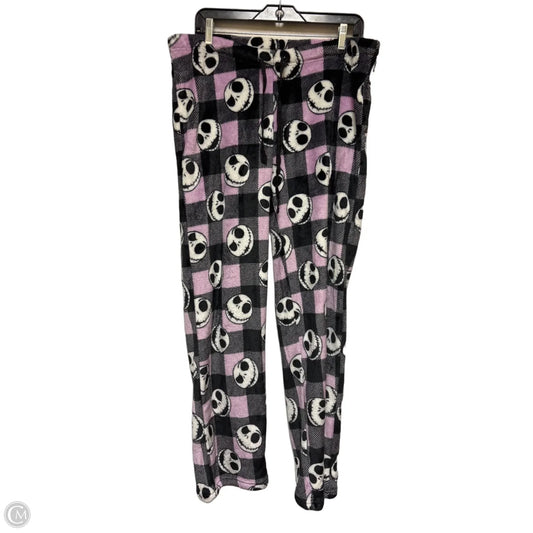 Pajama Pants By Disney In Black & Purple, Size: Xl