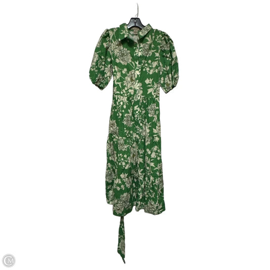 Dress Casual Maxi By Flying Tomato In Green & White, Size: S
