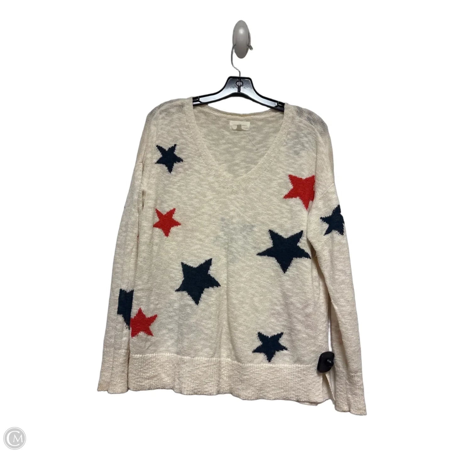 Sweater By Lou And Grey In Blue & Red & White, Size: S