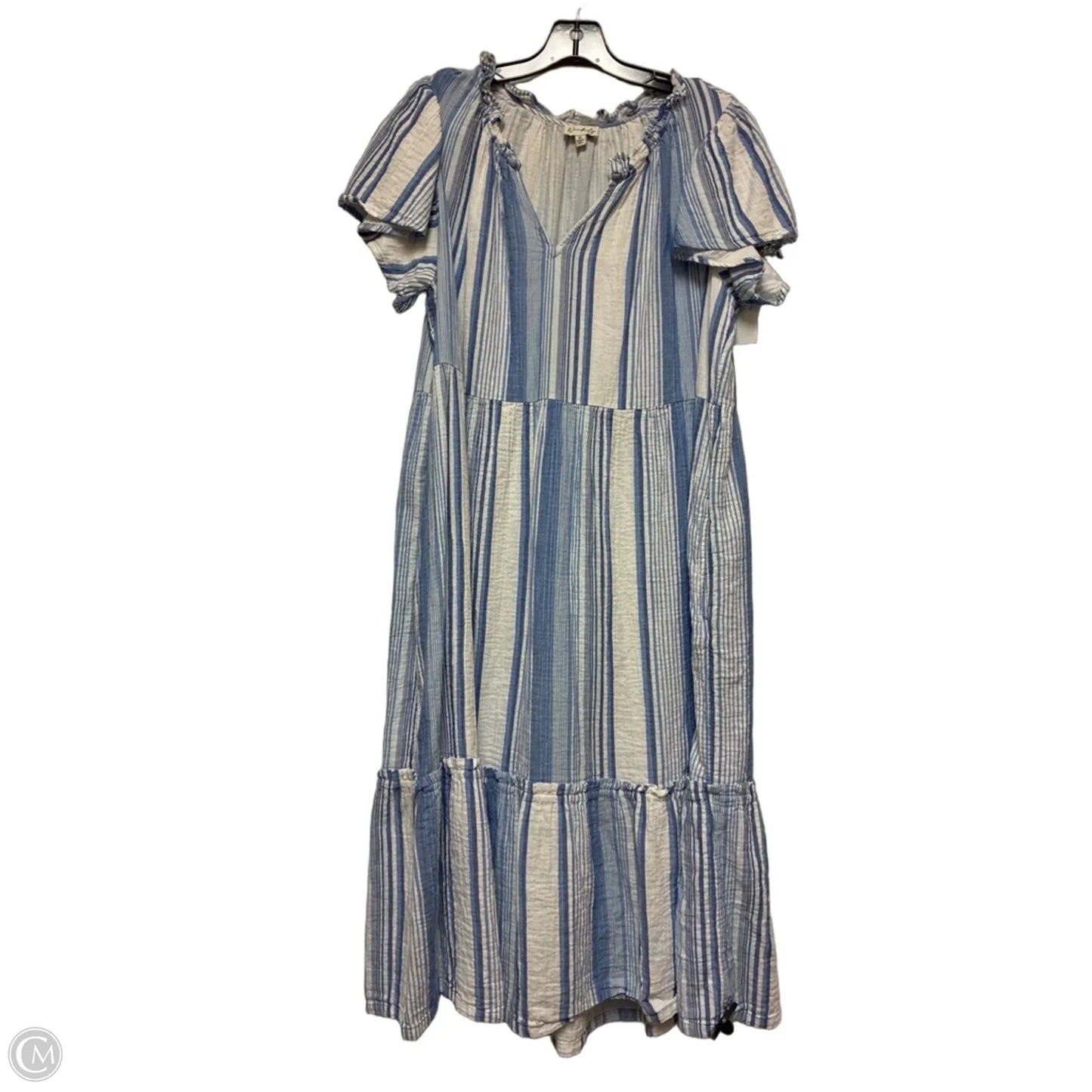 Dress Casual Midi By Wonderly In Striped Pattern, Size: Xl