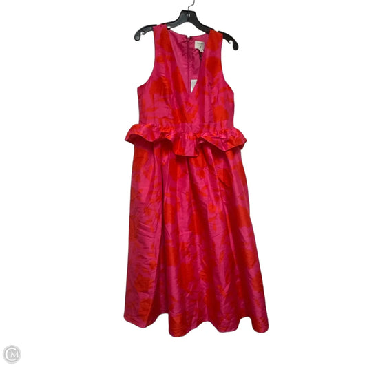 Dress Casual Midi By Target-designer In Pink & Red, Size: L