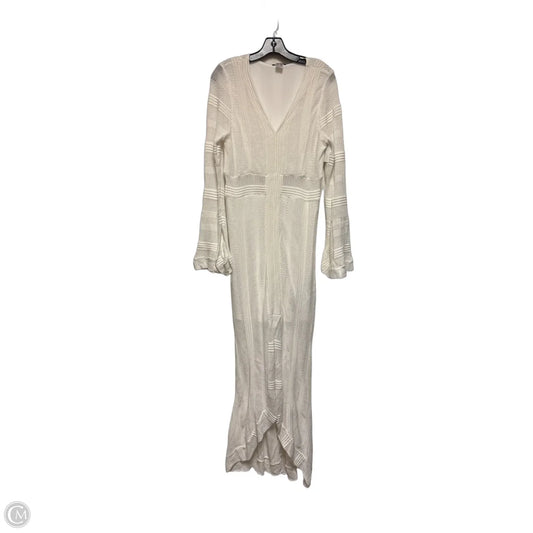 Dress Casual Maxi By Venus In White, Size: L