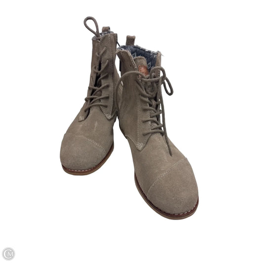 Boots Ankle Flats By Toms In Taupe, Size: 8.5