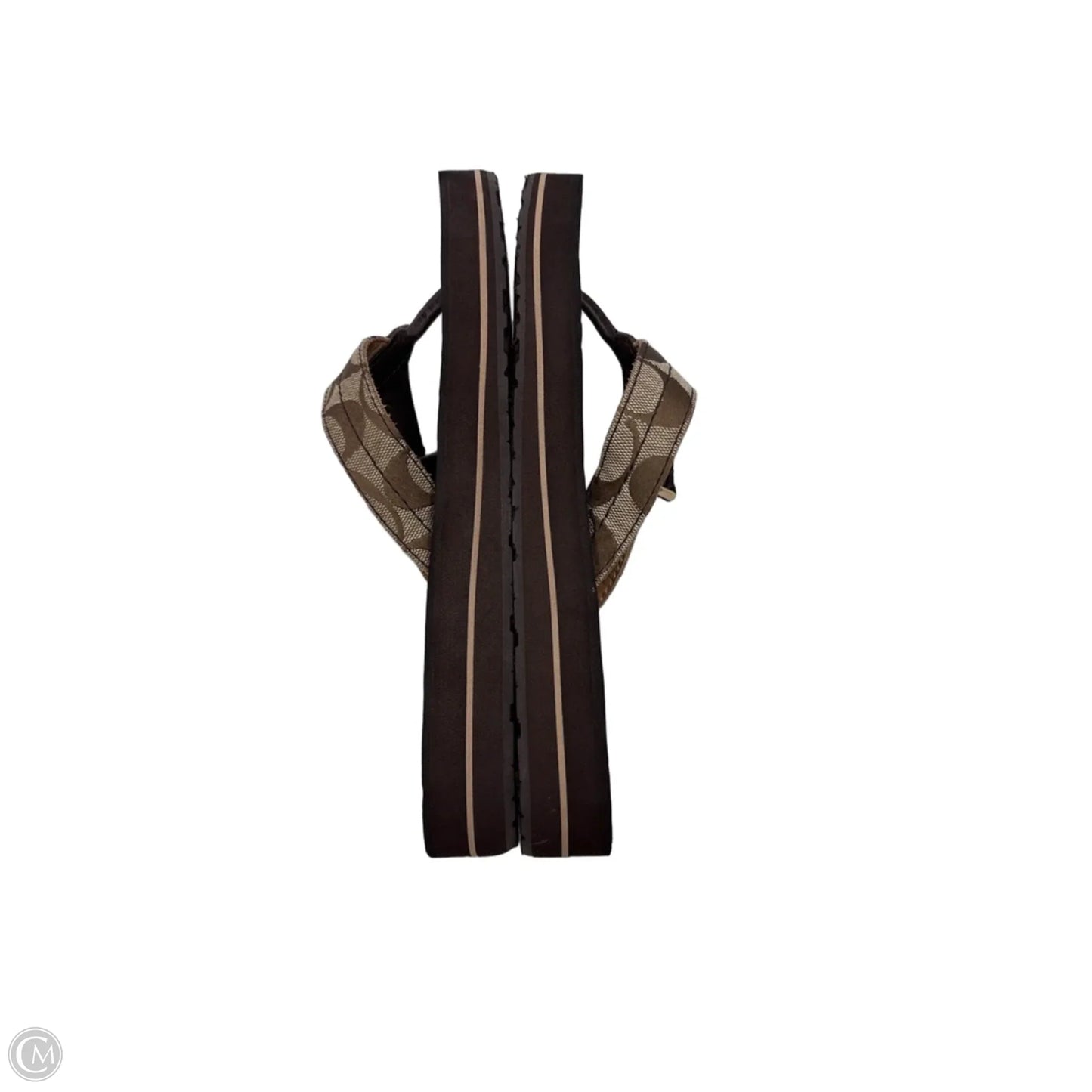 Sandals Designer By Coach In Brown & Tan, Size: 8
