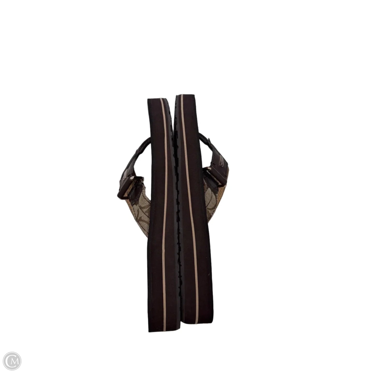 Sandals Designer By Coach In Brown & Tan, Size: 8