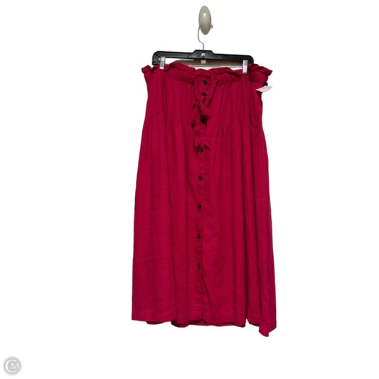 Skirt Maxi By Universal Thread In Pink, Size: 18
