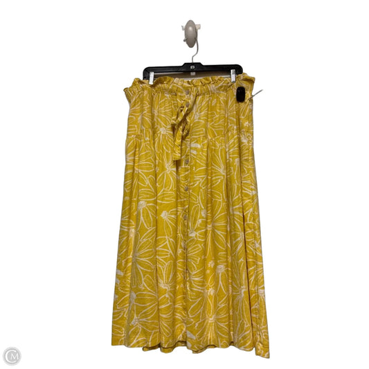 Skirt Maxi By Universal Thread In Yellow, Size: 18