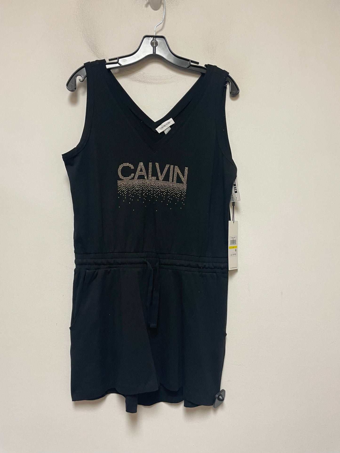 Romper By Calvin Klein In Black & Gold, Size: M