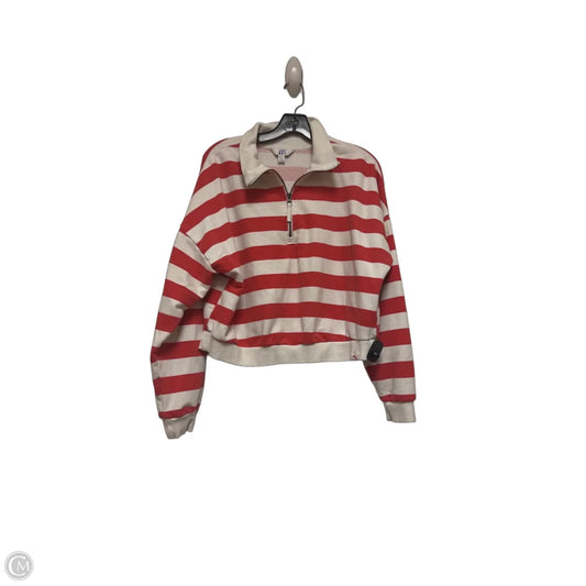 Sweatshirt Collar By Joy Lab In Striped Pattern, Size: L