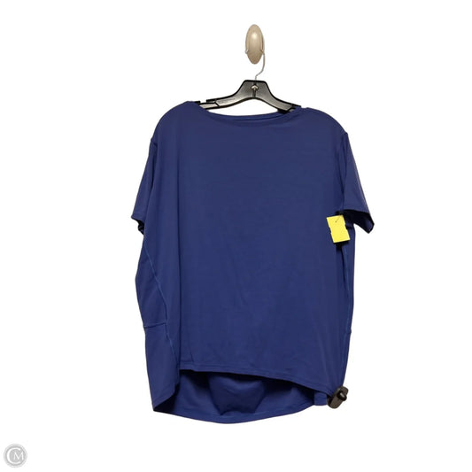 Athletic Top Short Sleeve By Lululemon In Blue, Size: L