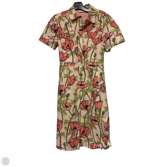 Dress Designer By Tory Burch In Green & Orange, Size: 4