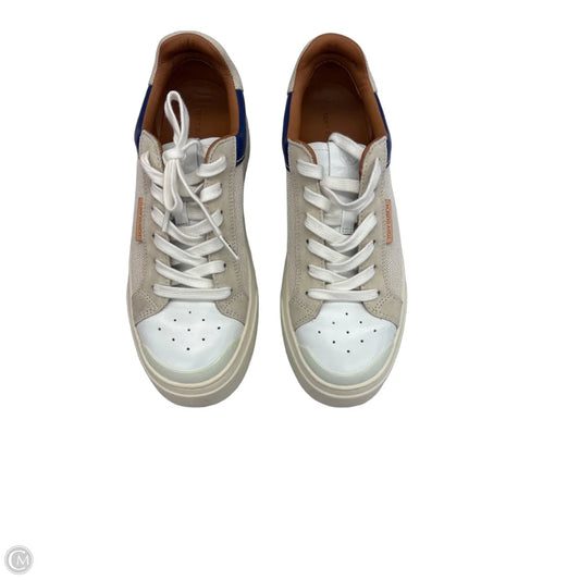 Shoes Designer By Tory Burch In Blue & Tan, Size: 9