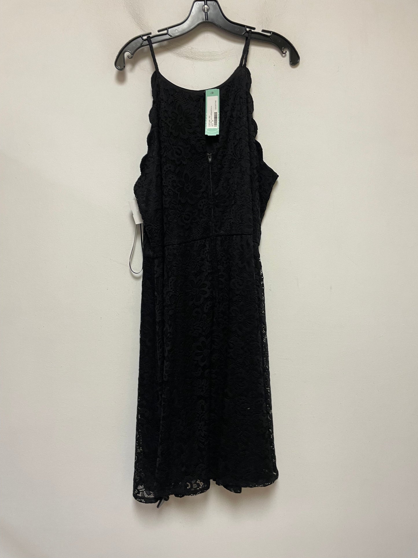 Dress Casual Midi By Fortune & Ivy In Black, Size: 2x