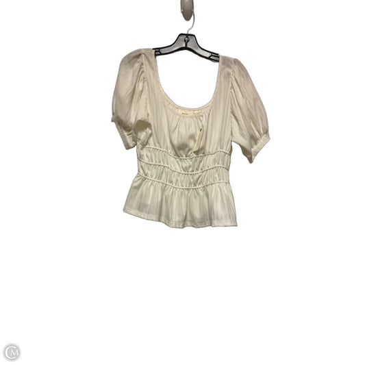 Top Short Sleeve By Maeve In Cream, Size: M